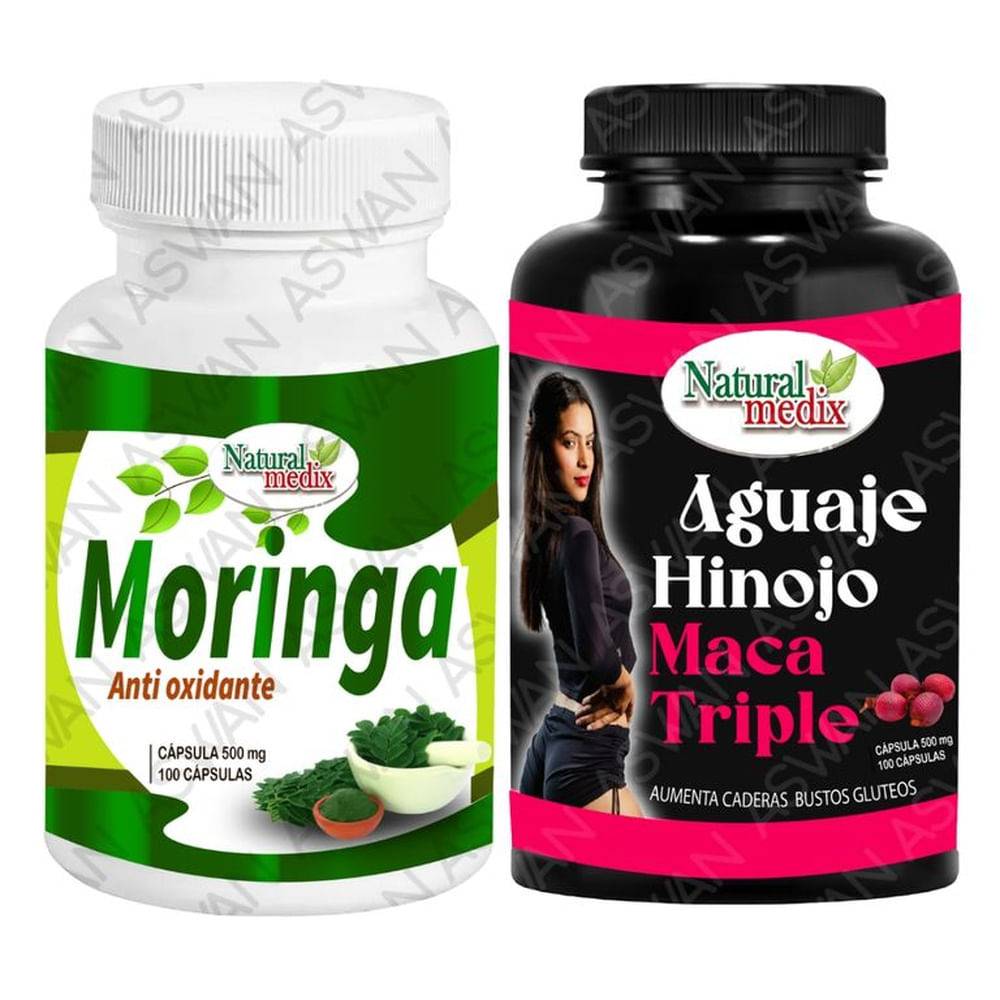 PACK MORINGA + AGUAJE HINOJO 100 CÁPSULAS