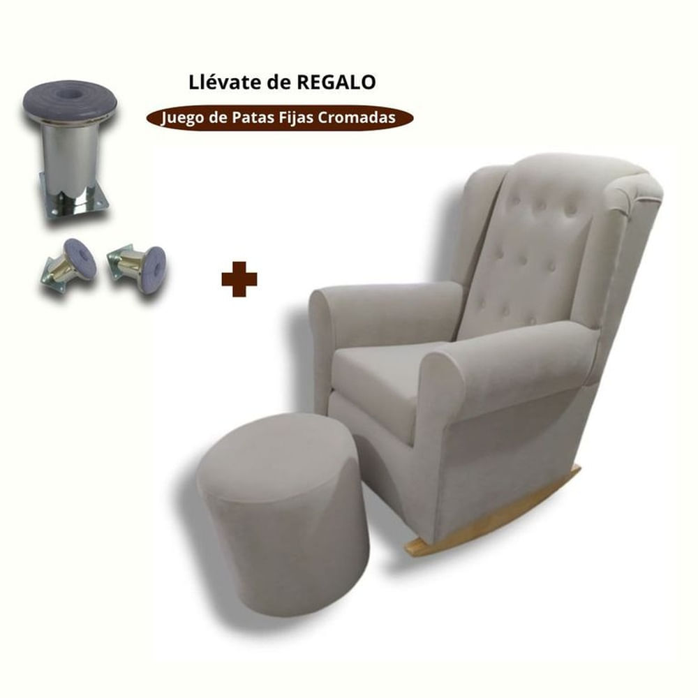 Sillon Mecedor de Lactancia Antifluido Beige