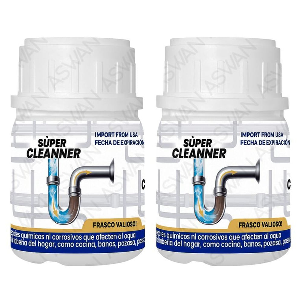 2 UNIDADES DE DESATORADOR DE TUBERIAS EN POLVO - SUPER CLEANNER
