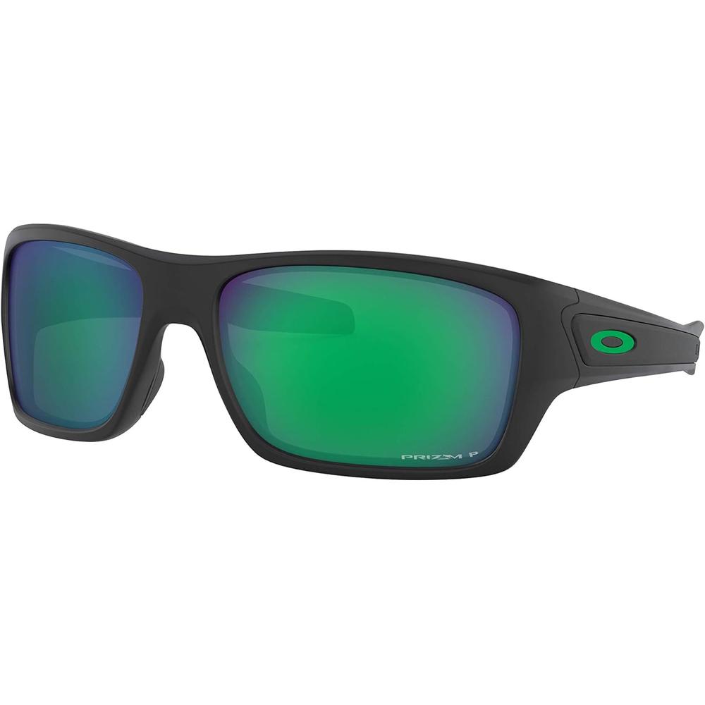 Oakley Turbine OO9263 Gafas de Sol para Hombre | Matte Black / Prizm Jade Polarized
