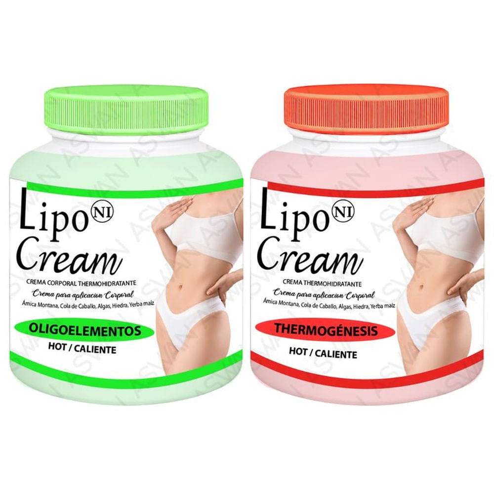Pack de 2 Lipo Cream Oligoelementos + Thermogenesis 500 gr