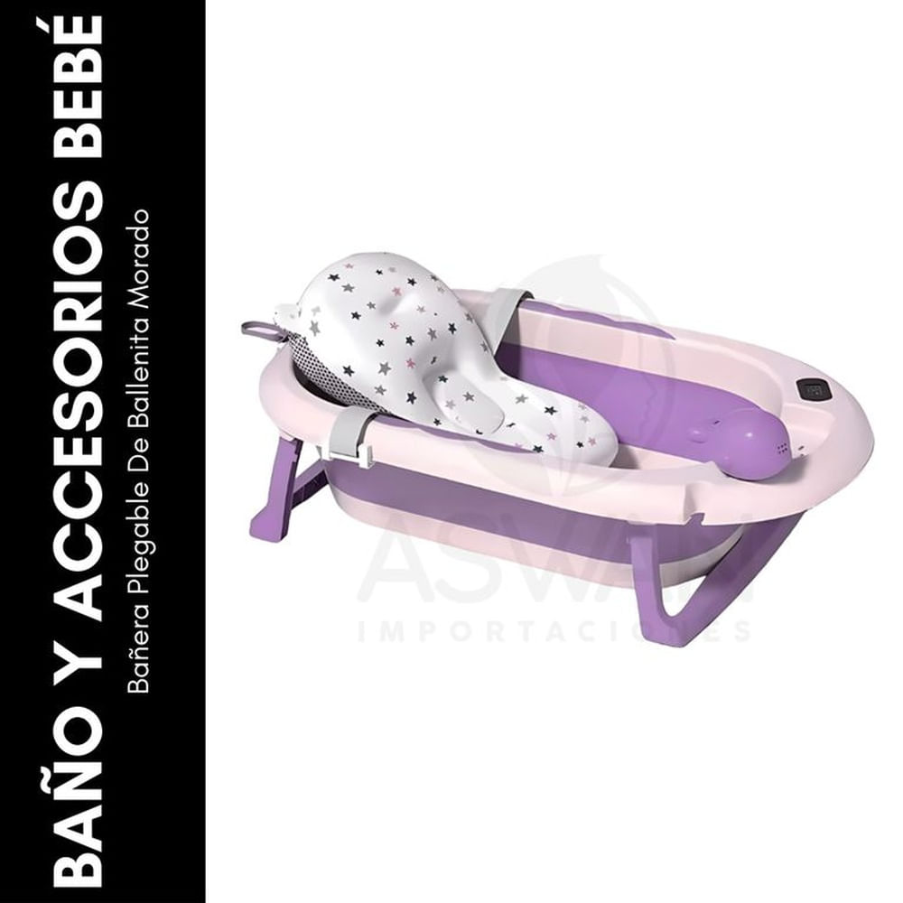 Bañera Plegable De Ballenita Morado