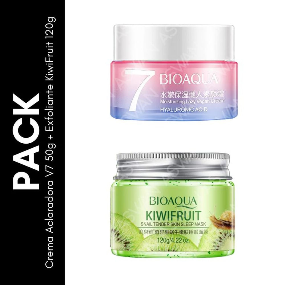 Pack Crema Aclaradora V7 50g + Exfoliante KiwiFruit 120g - BIOAQUA