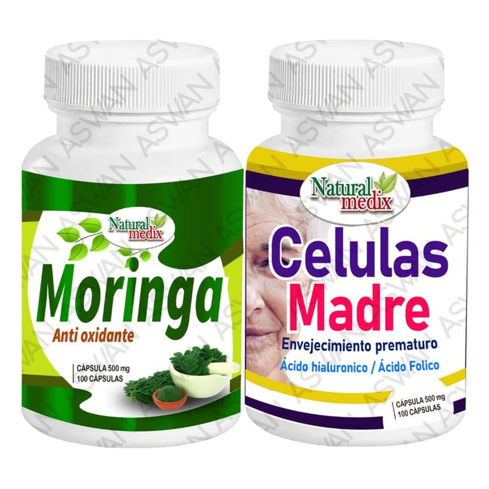 PACK MORINGA + CÉLULAS MADRE 100 CÁPSULAS