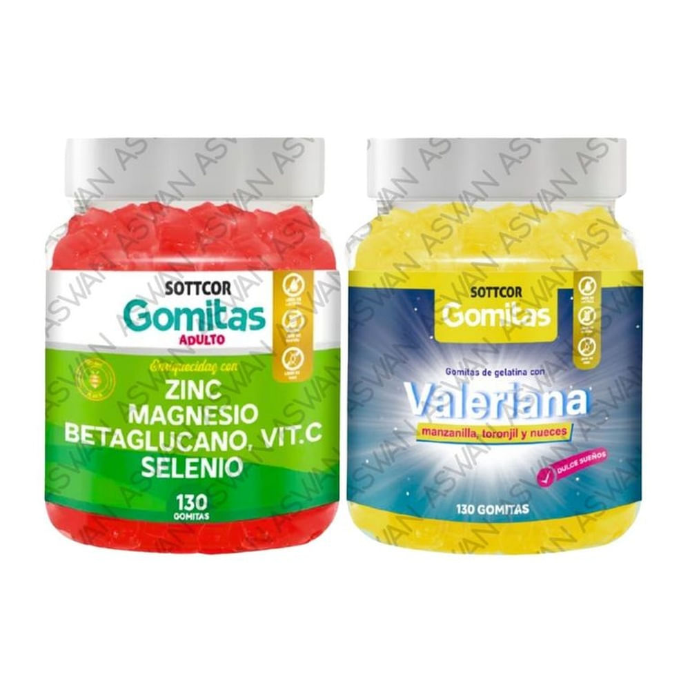 PACK ADULTO ZINC & VALERIANA 130 GOMITAS - SOTTCOR