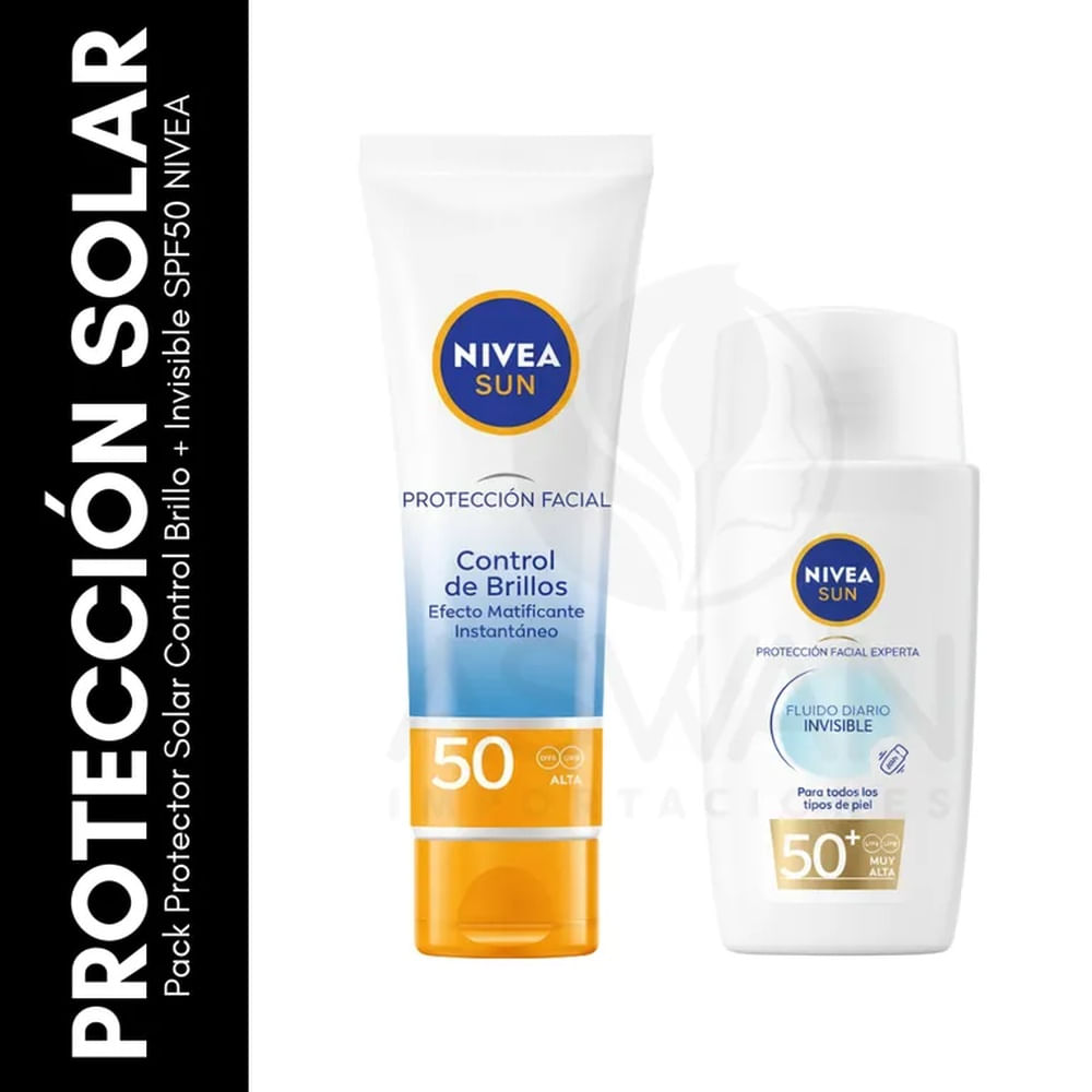 Pack Protector Solar Control Brillo + Invisible SPF50 NIVEA