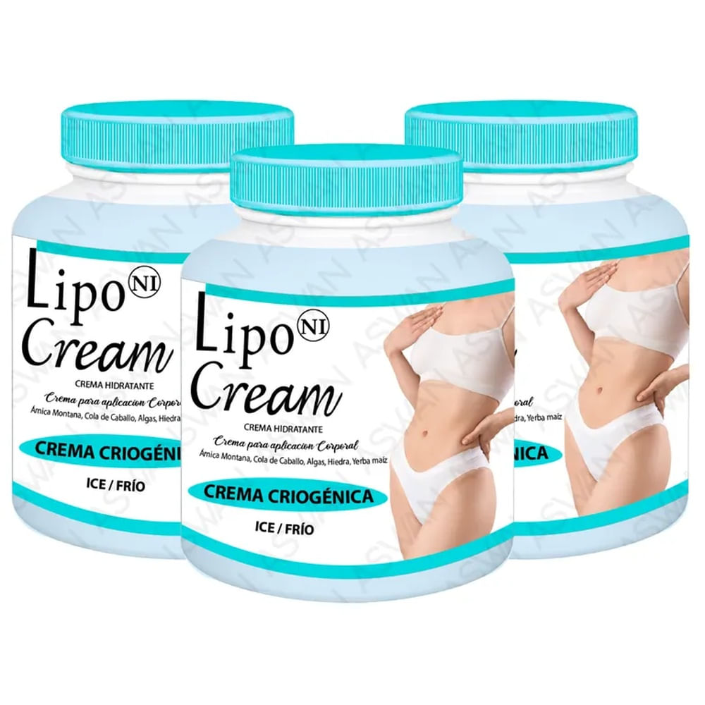Pack de 3 Lipo Cream Crema Criogenica 500gr