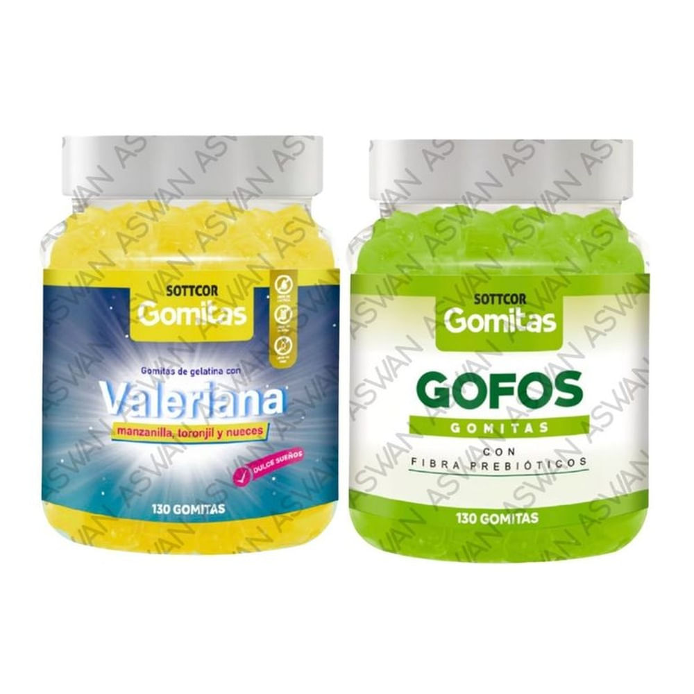 PACK ADULTO VALERIANA & GOFOS 130 GOMITAS - SOTTCOR