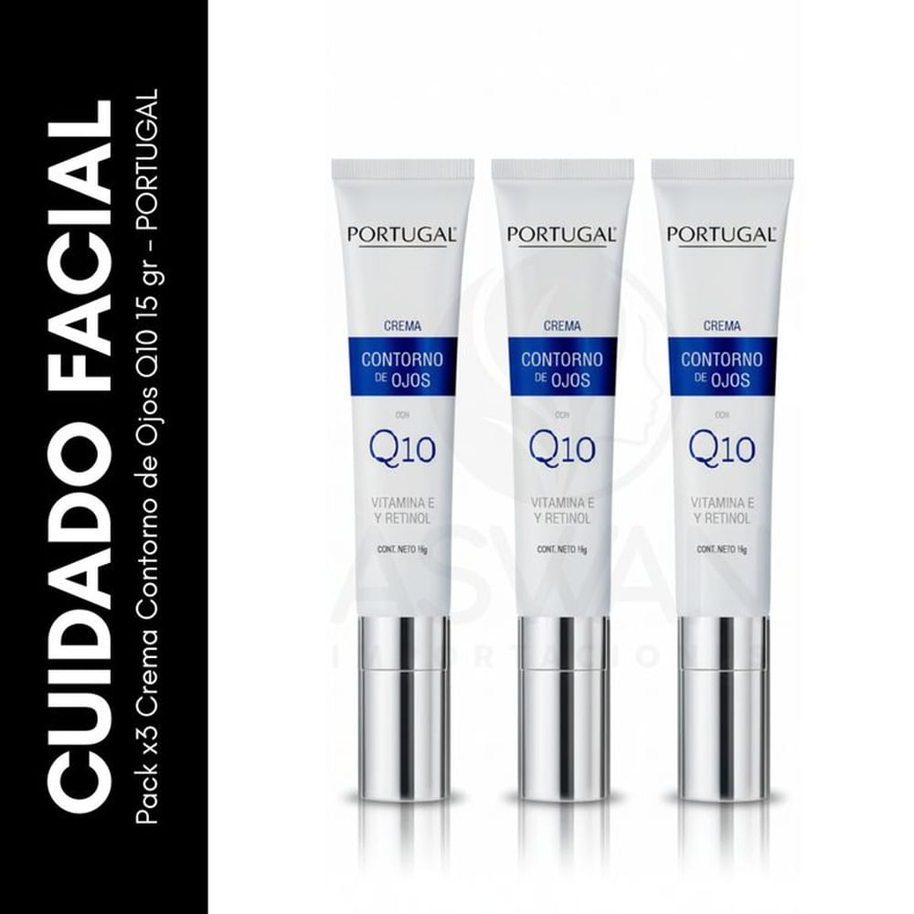 Pack x3 Crema Contorno de Ojos Q10 15 gr  PORTUGAL
