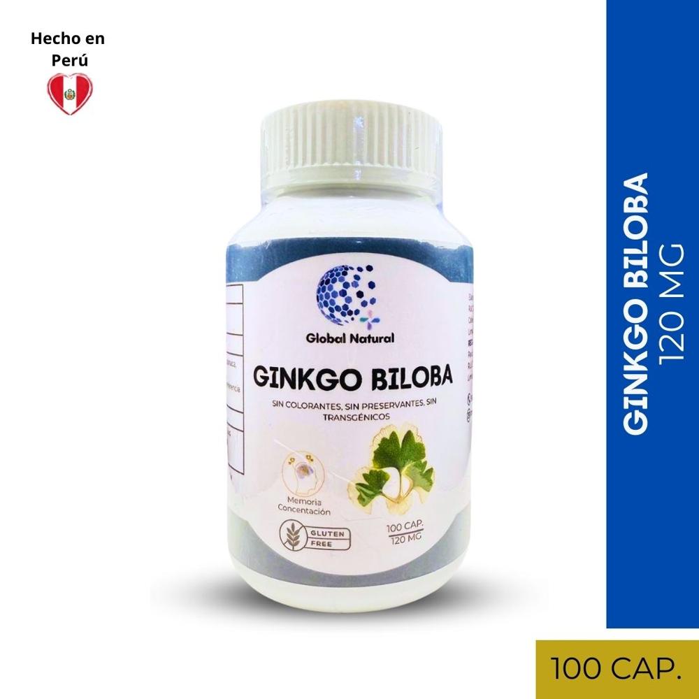 Ginkgo Biloba x 100 capsulas de 120 MG - Global Natural