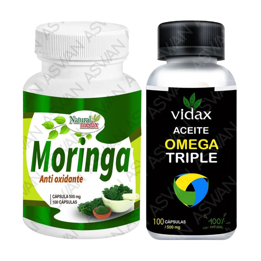 PACK MORINGA + ACEITE OMEGA TRIPLE 100 CÁPSULAS