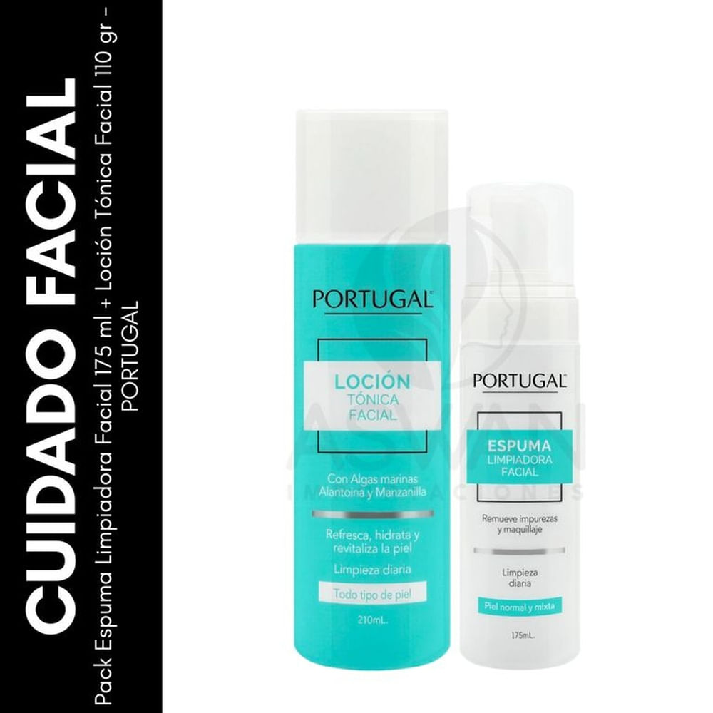 Pack Espuma Facial 175 ml + Tonico Facial 110 gr - PORTUGAL