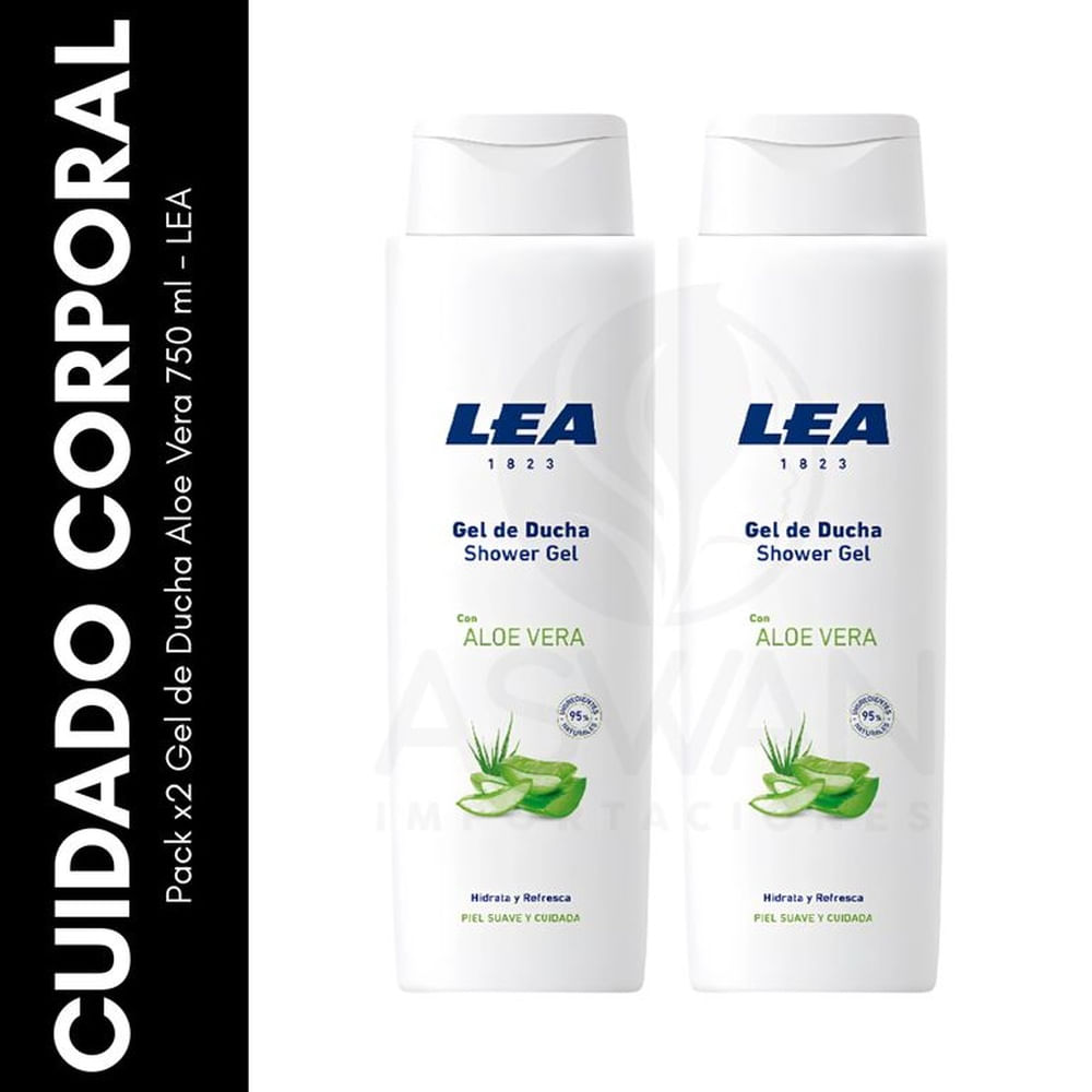 Pack x2 Gel de Ducha Aloe Vera 750 ml - LEA