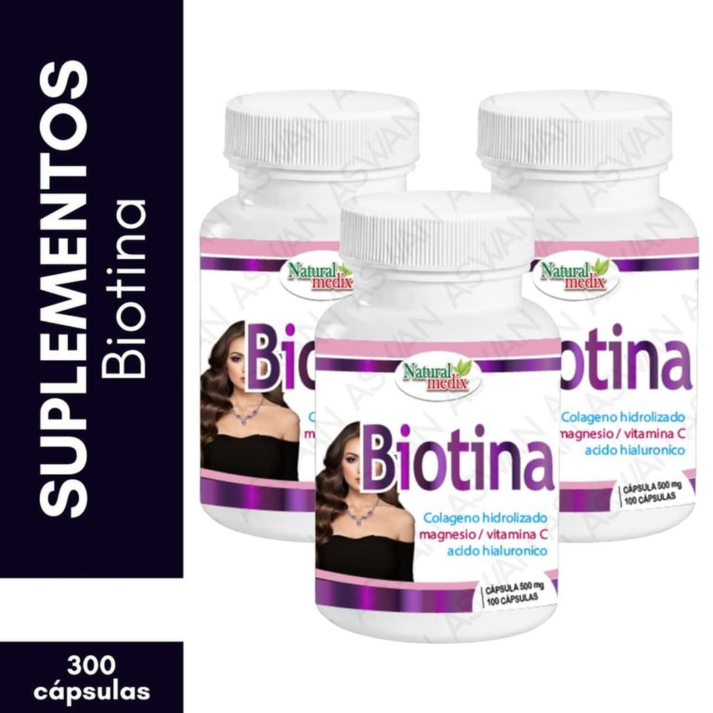 Pack x3 Biotina 100 Cápsulas - Natural Medix
