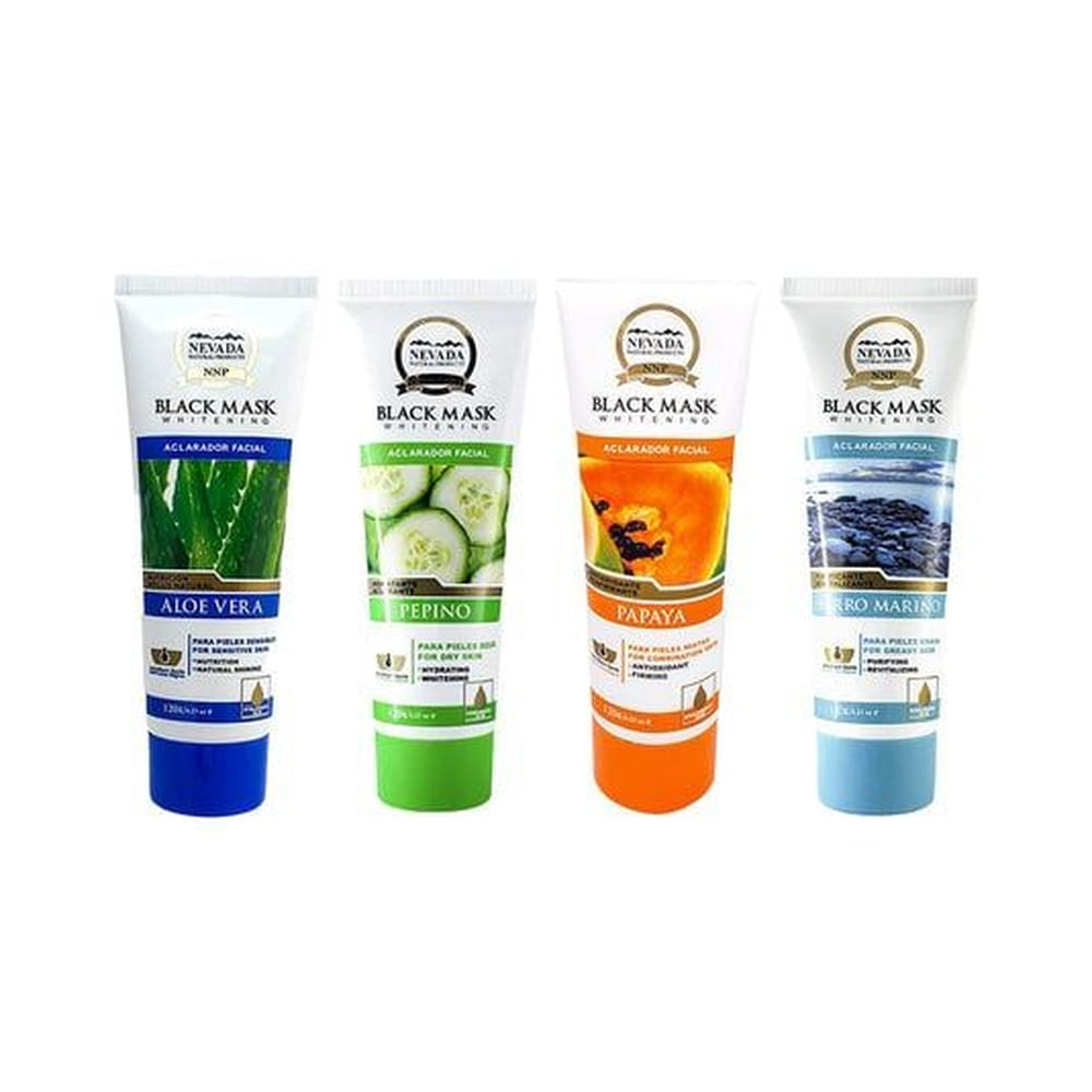 Máscara Negra Hidroplástica de Barro marino+papaya+pepino+aloe vera 120Gr