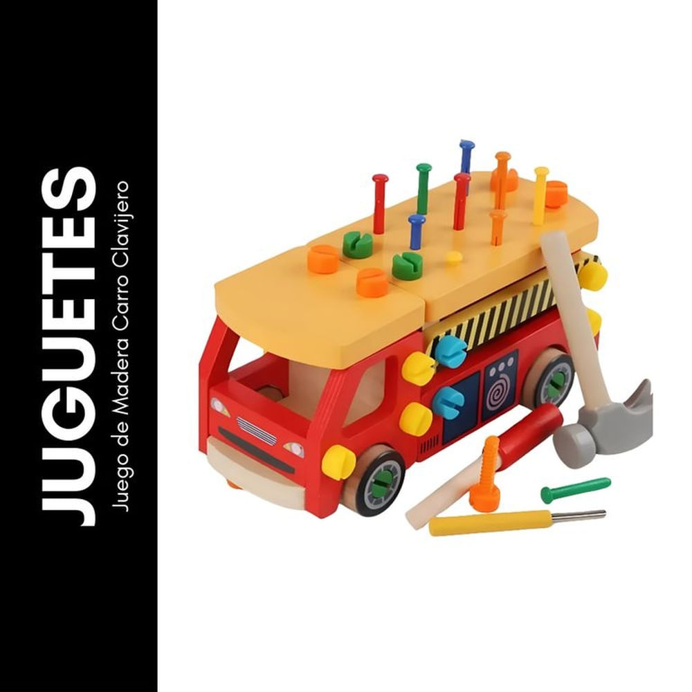 Juego de Madera Carro Clavijero Beige