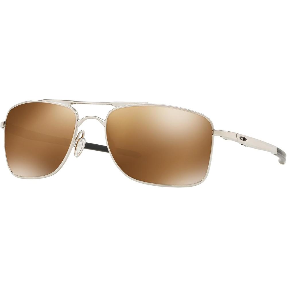 Oakley Gauge 8 OO4124 Gafas de Sol para Hombre | Polished Chrome / Prizm Tungsten Polarized