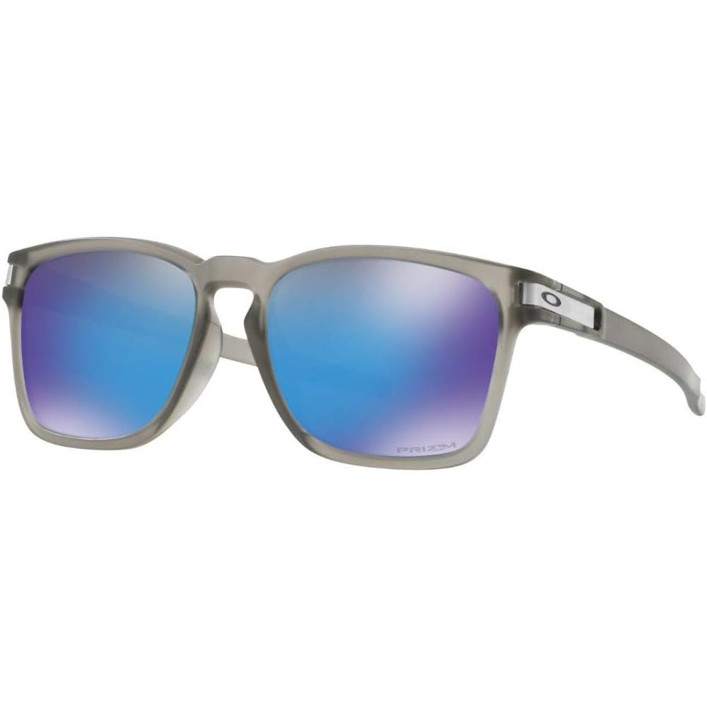 Oakley Latch OO9358 Gafas de Sol para Hombre | Matte Grey Ink / Prizm Sapphire