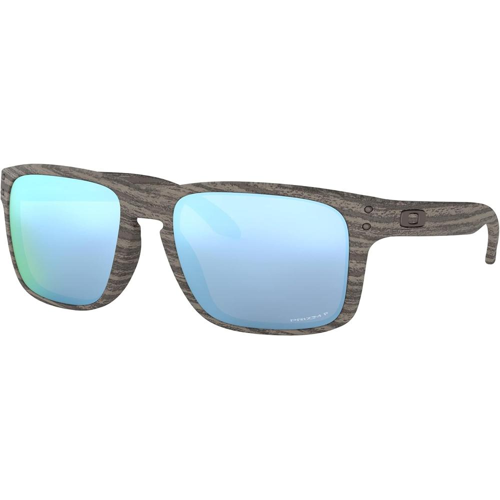 Oakley OO9102 Holbrook Polarizadas Gafas de Sol para Hombre | Woodgrain / Prizm Deep Water