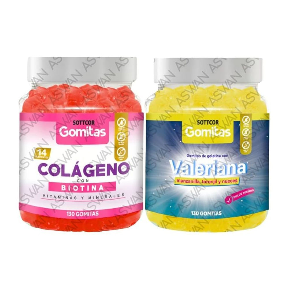 PACK ADULTO COLAGENO & VALERIANA 130 GOMITAS - SOTTCOR