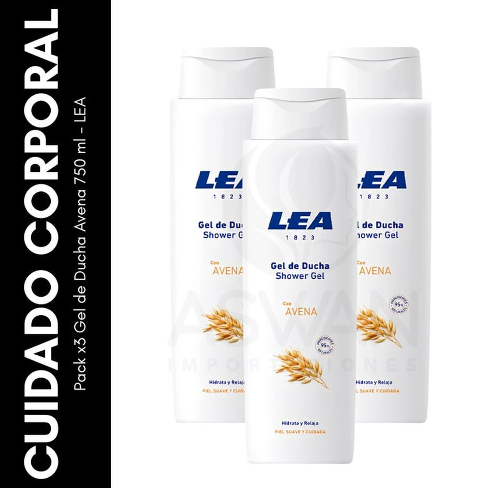 Pack x3 Gel de Ducha Avena 750 ml - LEA