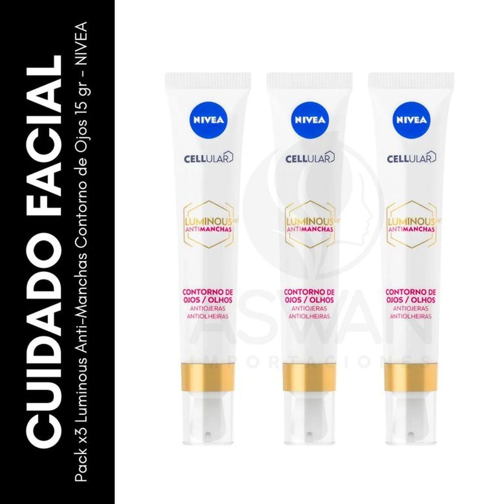 Pack x3 Luminous Anti-Manchas Contorno de Ojos 15 gr - NIVEA
