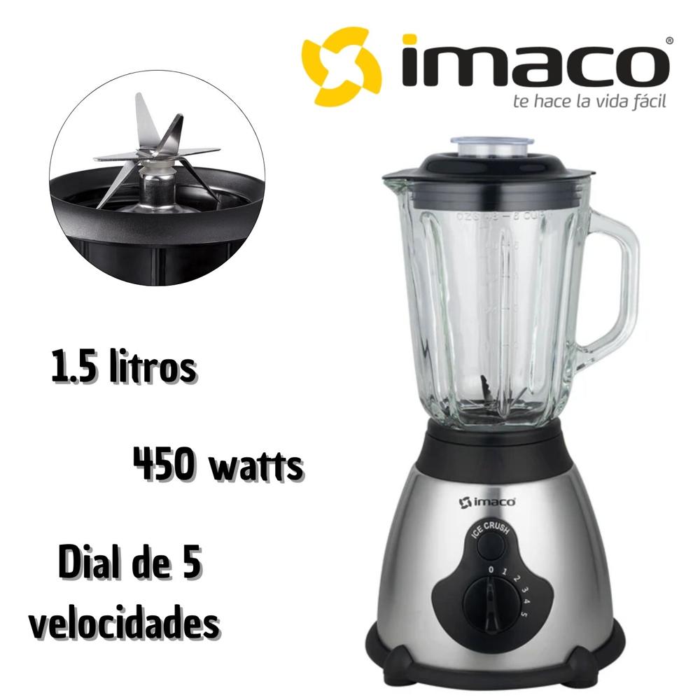 Licuadora Imaco BLS509 1.5 L 450 W 5 velocidades vaso de vidrio
