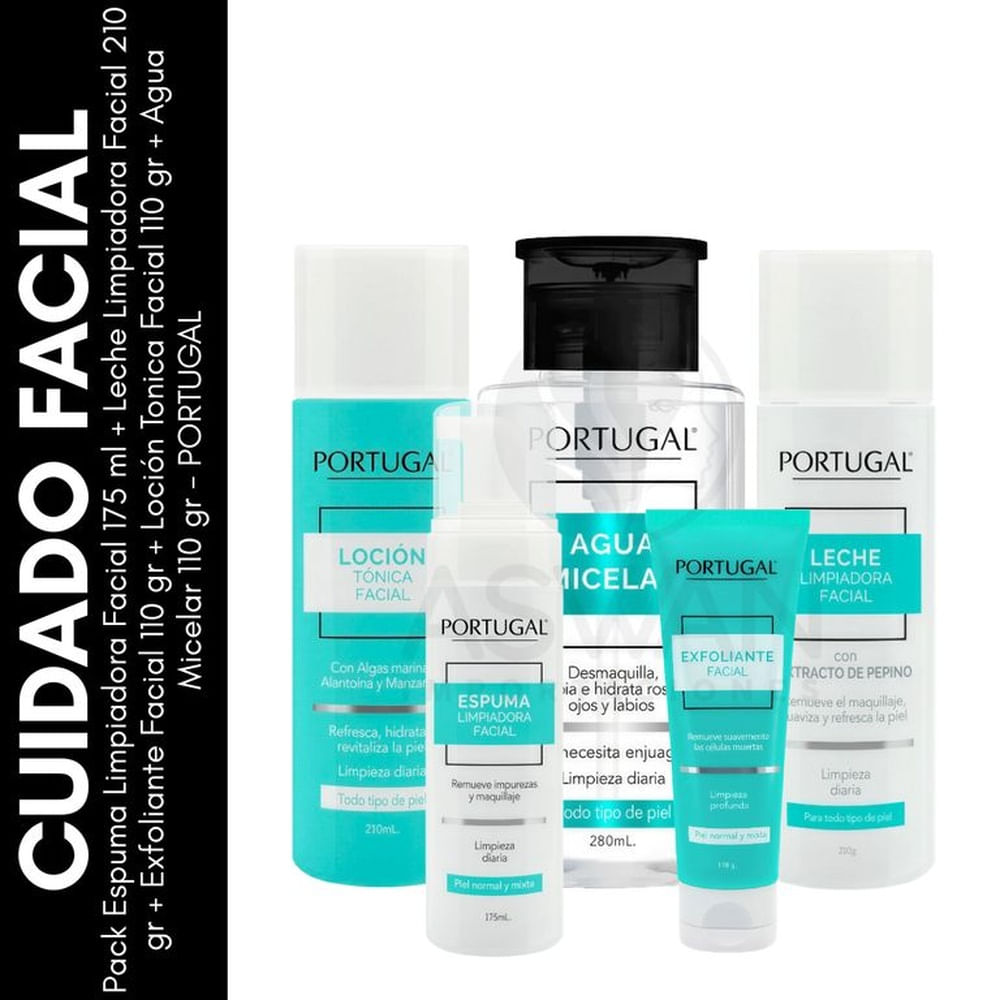 Pack Limpieza Facial Completo 5 - PORTUGAL