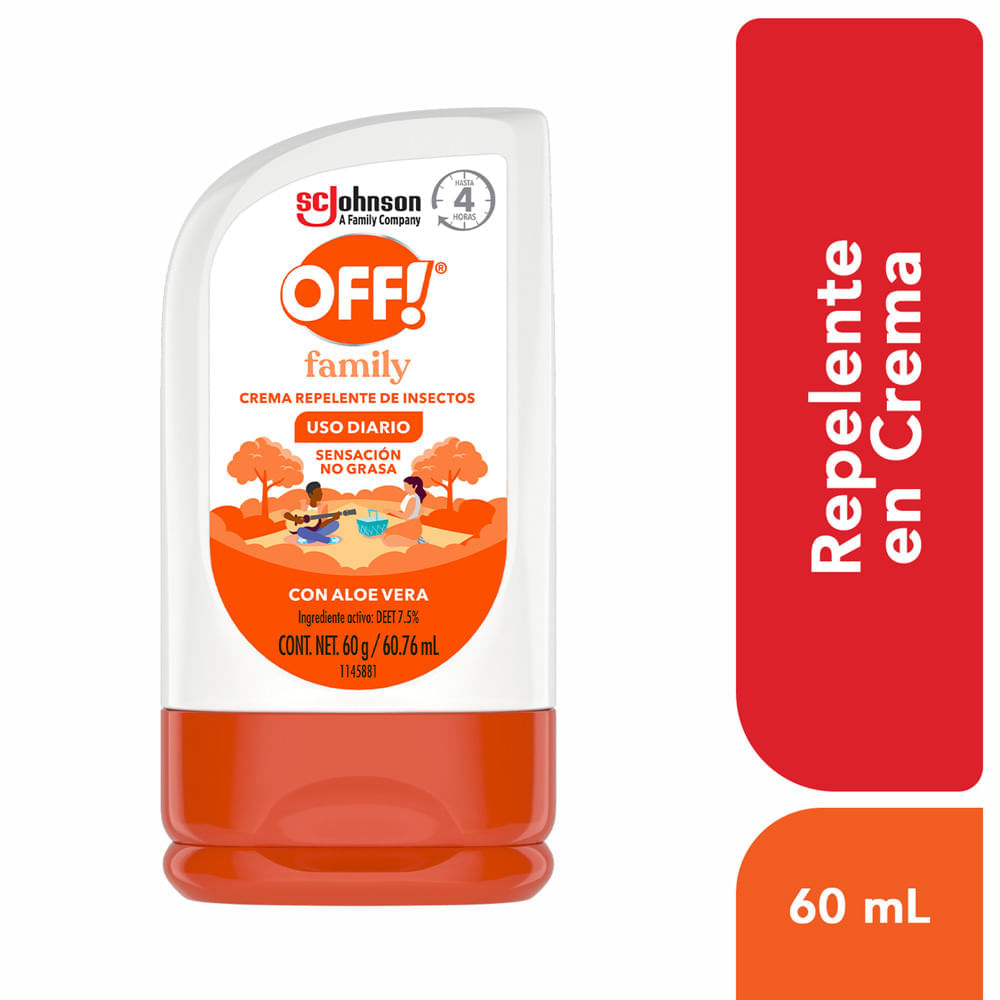 Repelente en Crema OFF con Aloe Vera Frasco 60g Repelente en Crema OFF con Aloe Vera Frasco 60g