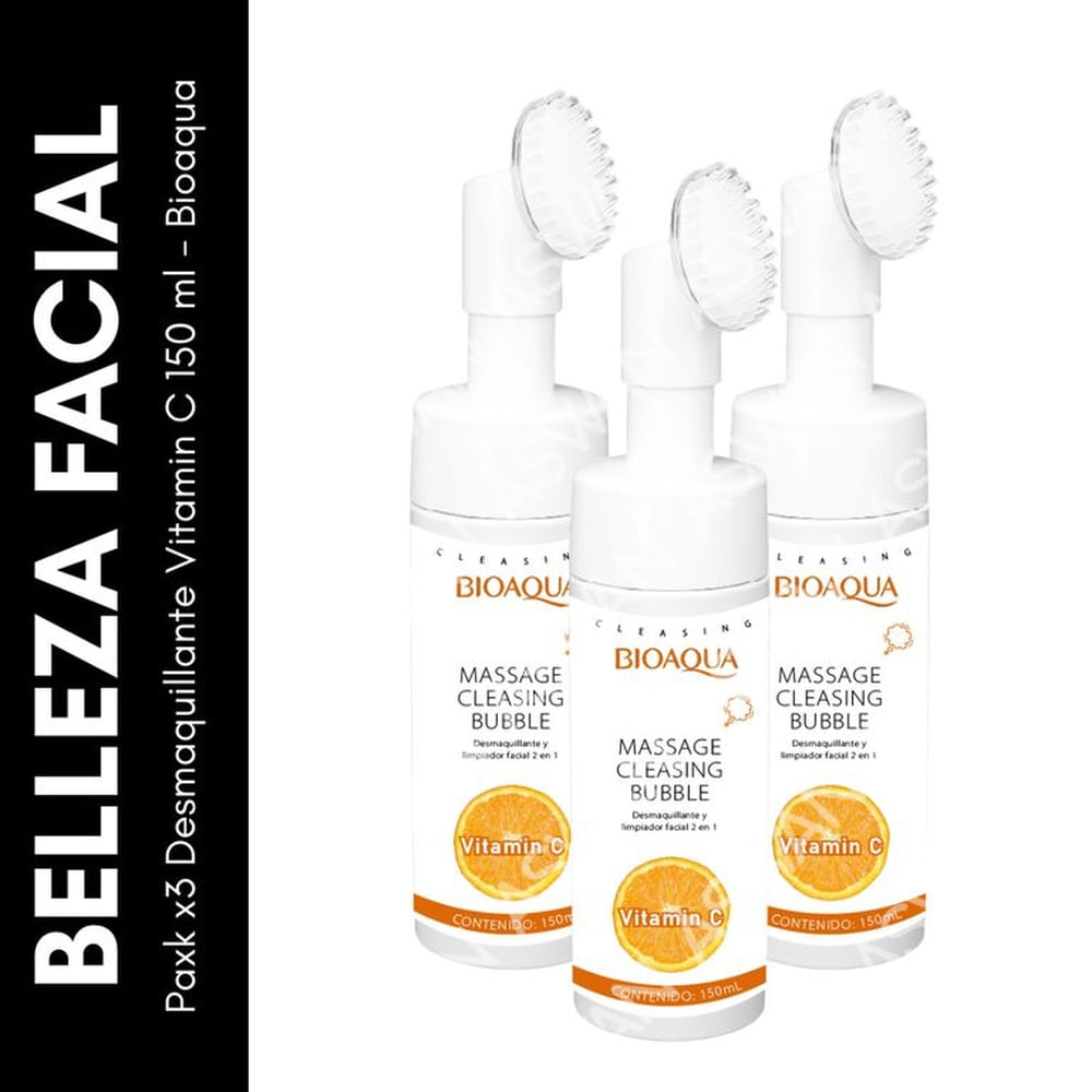 Pack x3 Desmaquillante Vitamin C 150 ml - Bioaqua