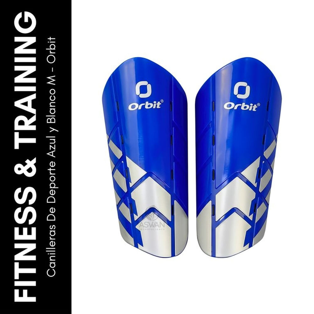 Canilleras De Deporte Azul y Blanco M - Orbit - Oechsle