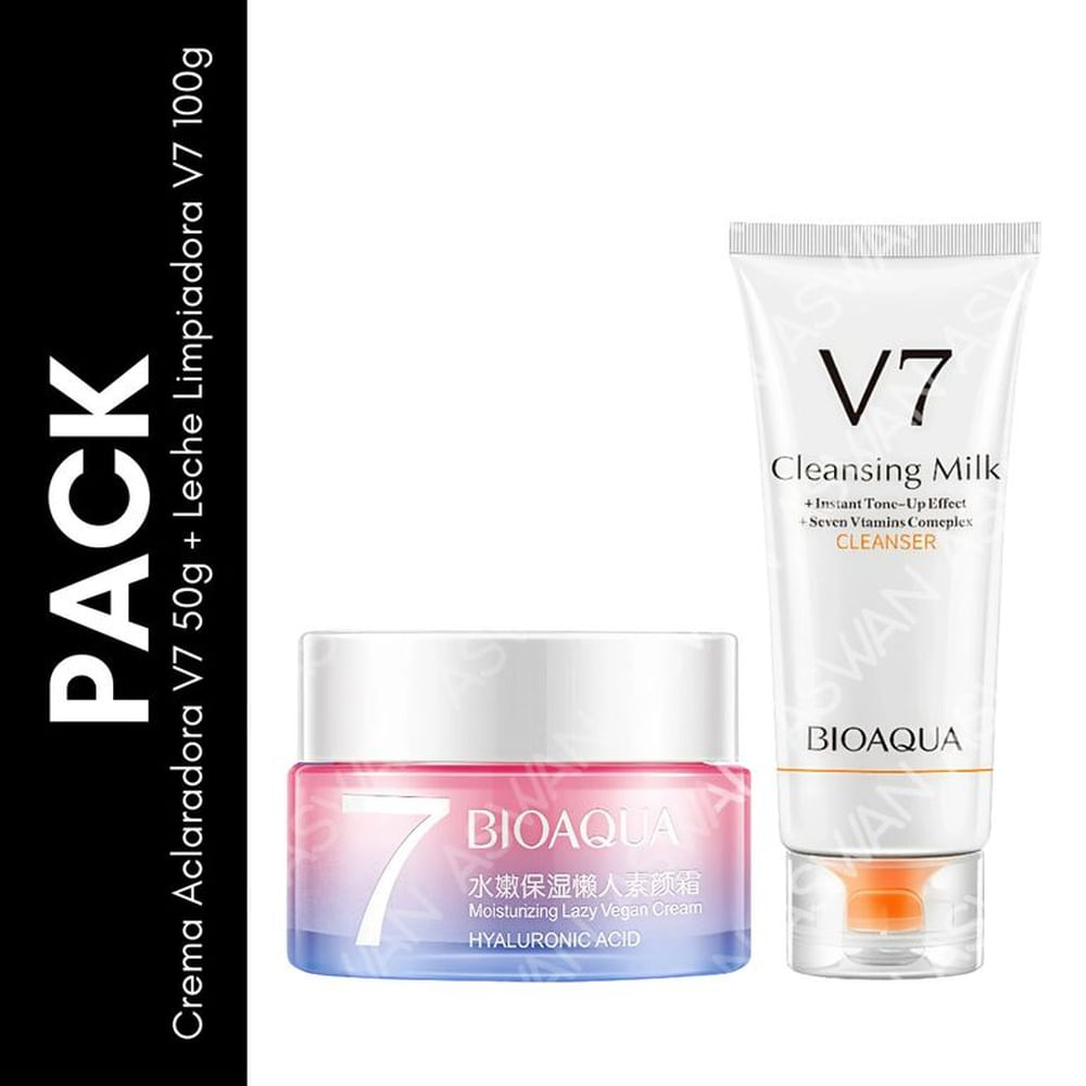 Pack Crema Aclaradora V7 50g + Leche Limpiadora V7 100g - BIOAQUA