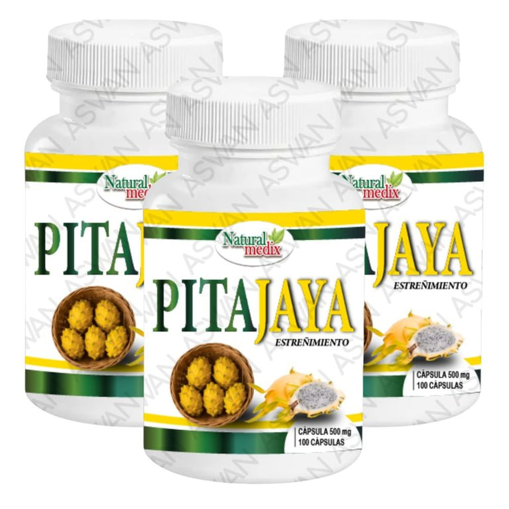 Pack de 3 Pitahaya Estreñimiento 100 capsulas - NATURAL MEDIX