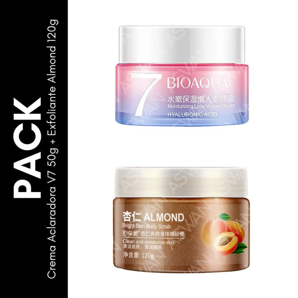 Pack Crema Aclaradora V7 50g + Exfoliante Almond 120g - BIOAQUA