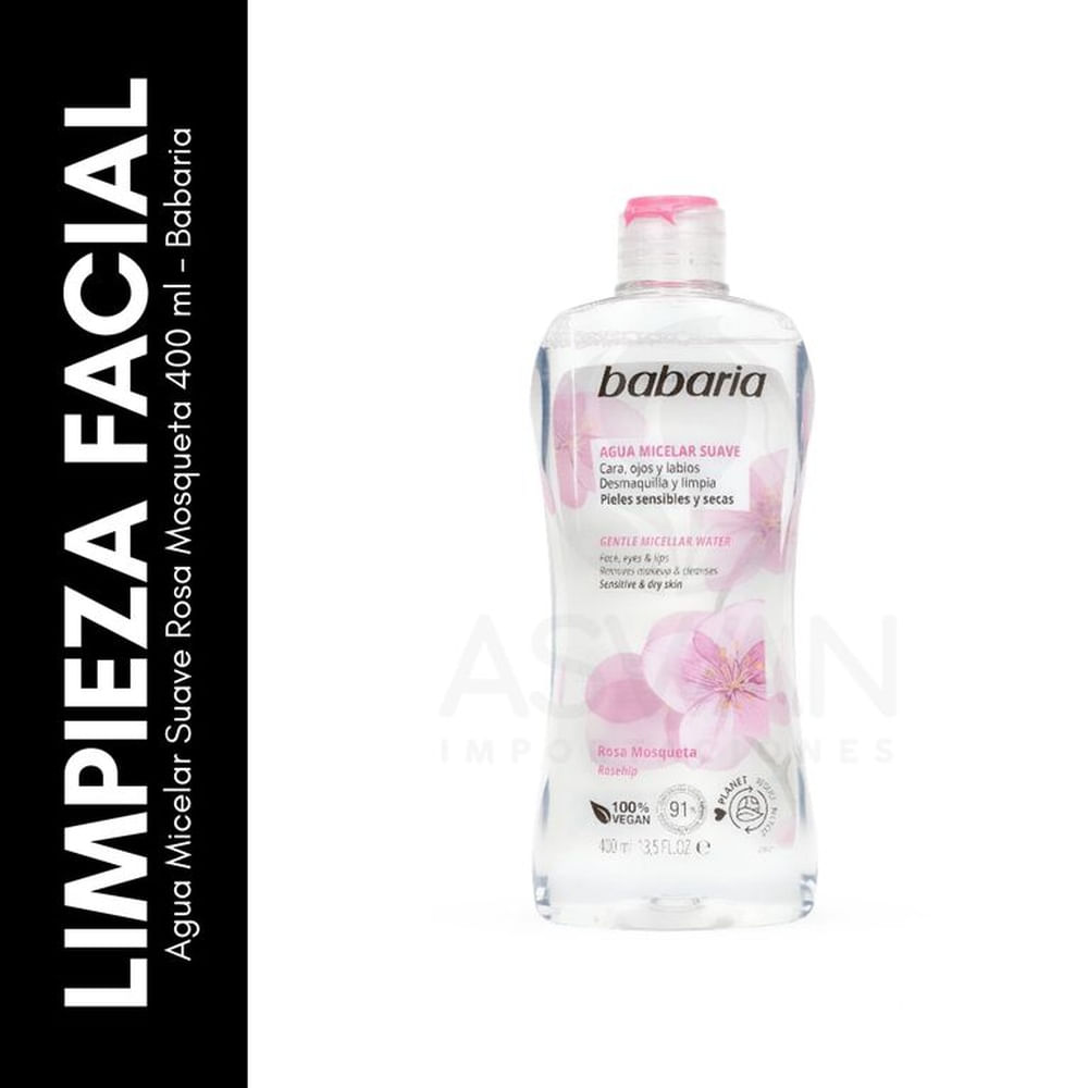 Agua Micelar Suave Rosa Mosqueta 400 ml - Babaria