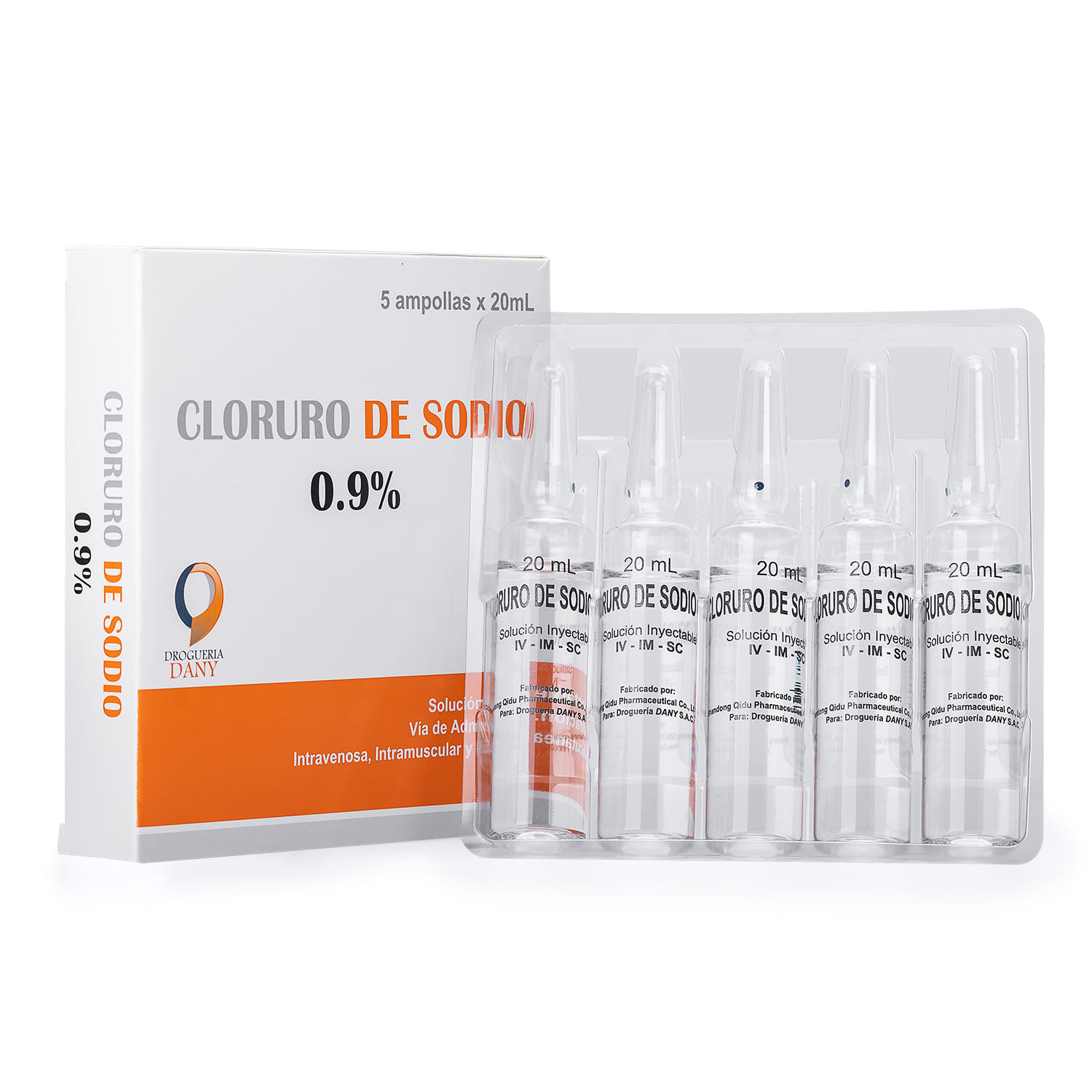 Cloruro de Sodio en Ampolla 20 ML 0.9 CAJA 5 UND