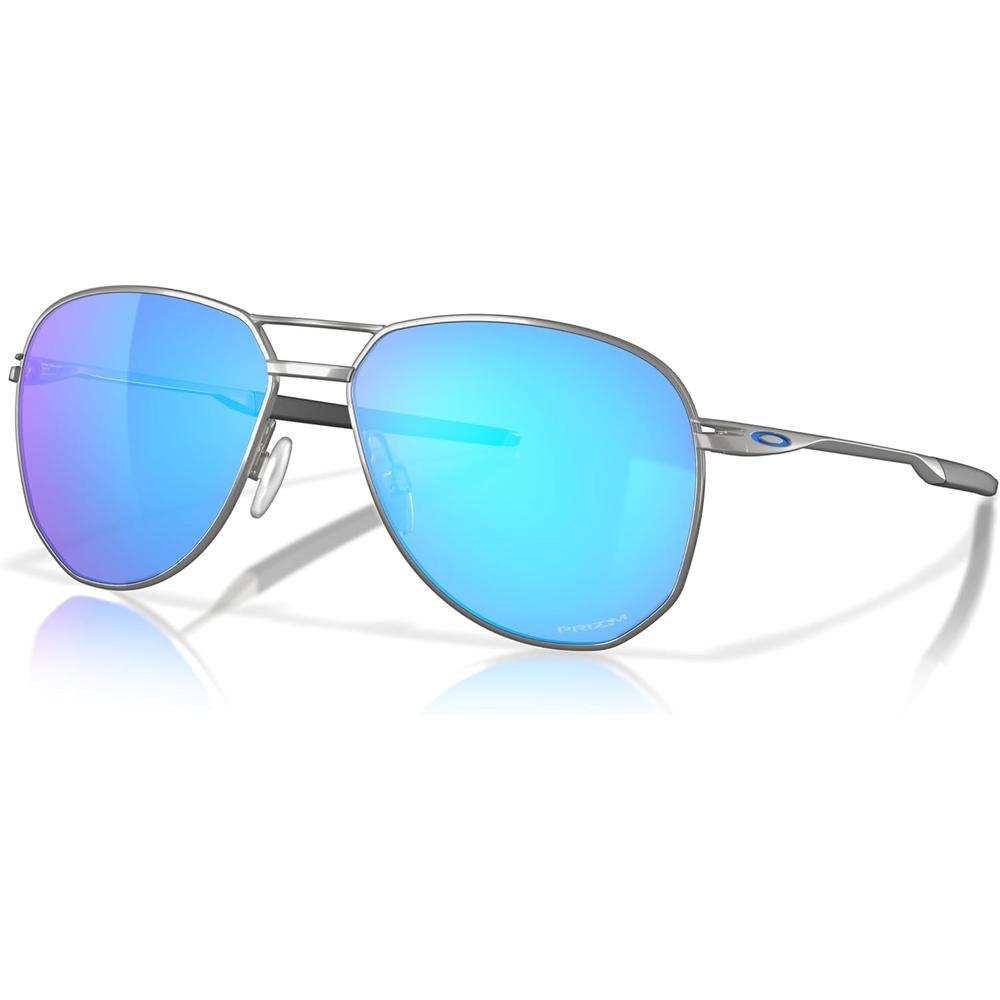 Oakley Contrail Aviator OO4147 Gafas de sol para hombre | Satin Chrome / Prizm Sapphire
