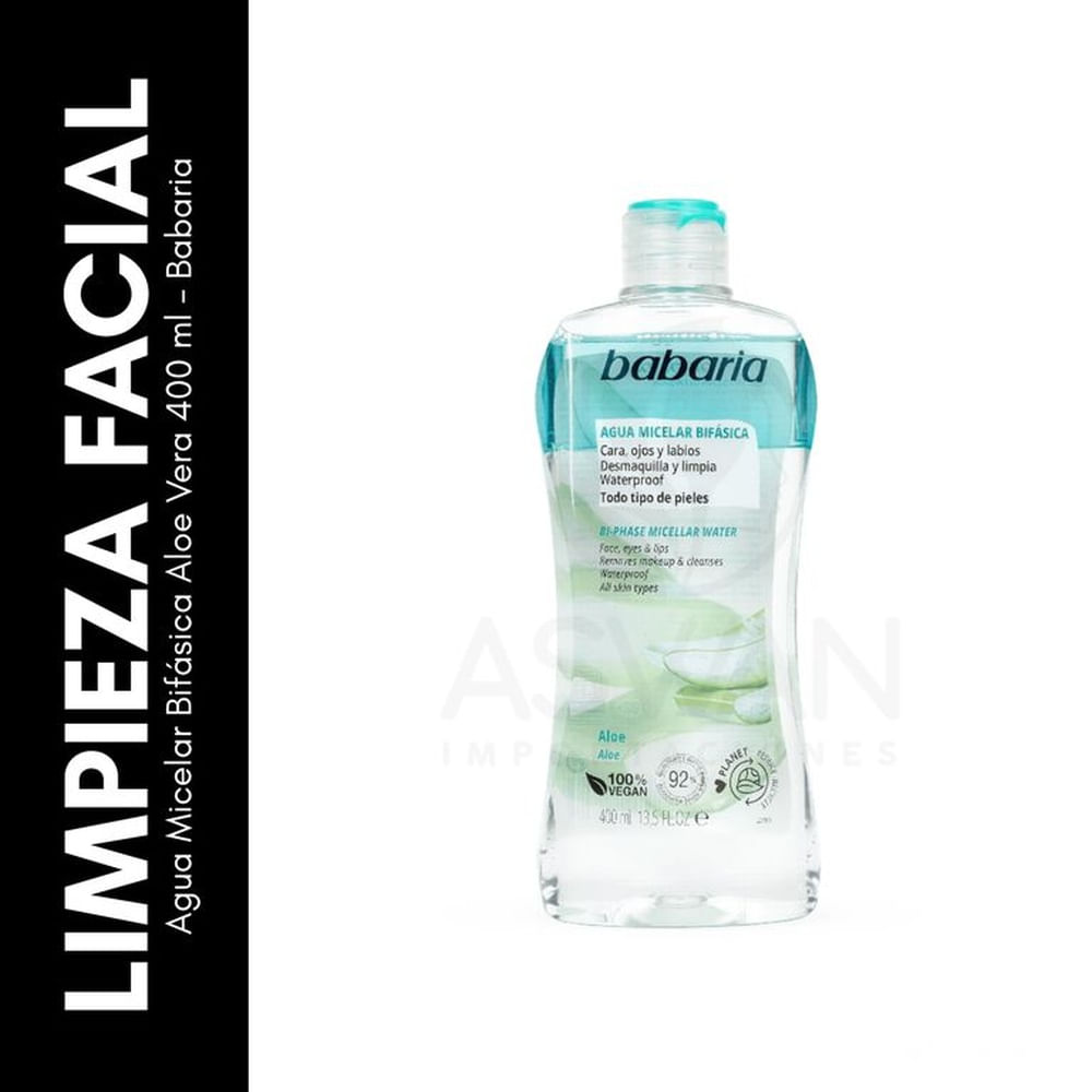 Agua Micelar Bifásica Aloe Vera 400 ml - Babaria