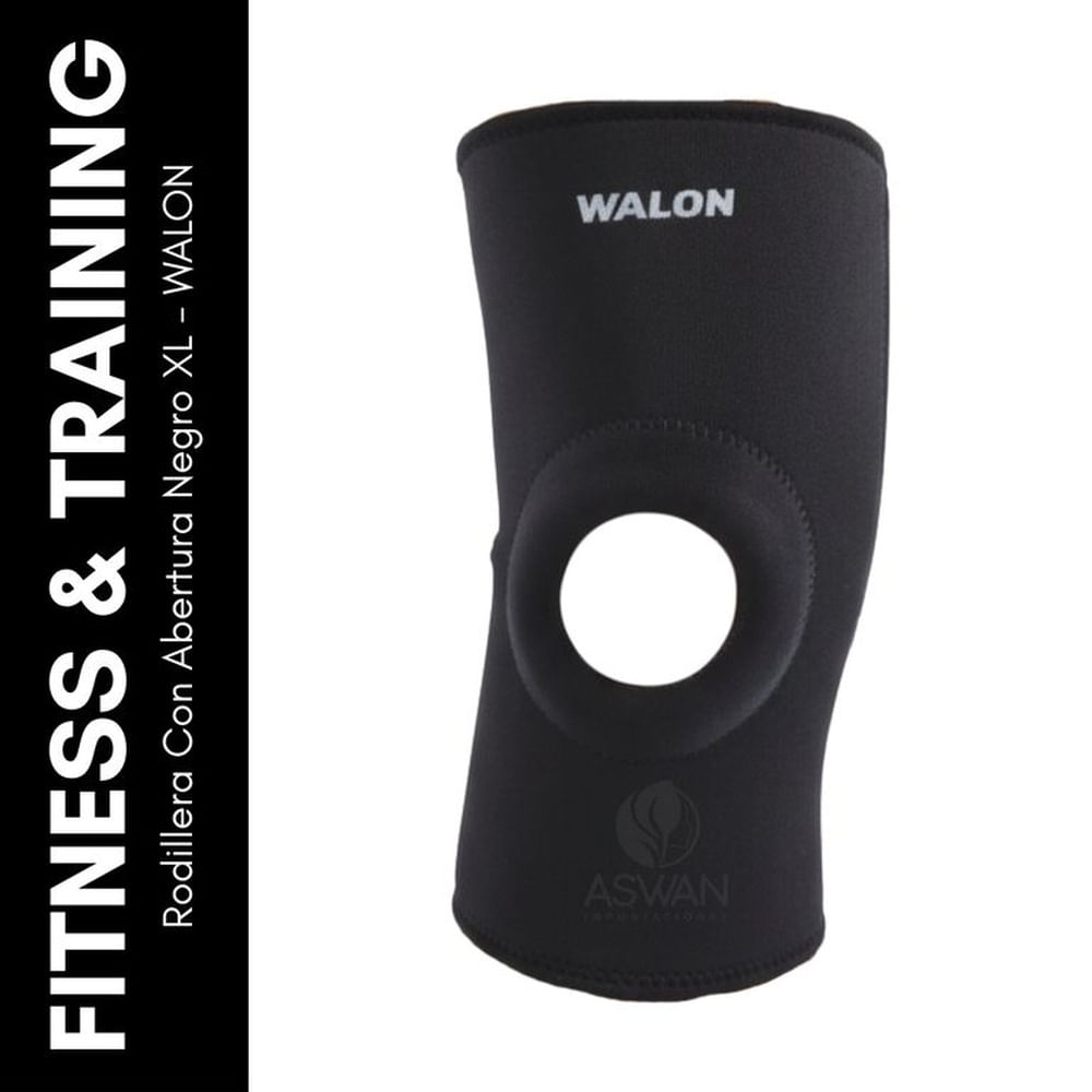 Rodillera Con Abertura Negro XL - WALON