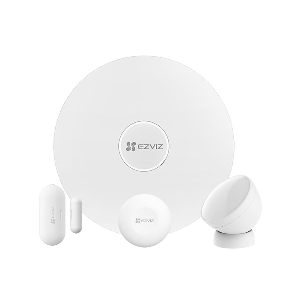 Kit Sensores Inalámbrico Ezviz CS-Tx A3 Hub Central Sensor Contacto Movimiento Botón Emergencia