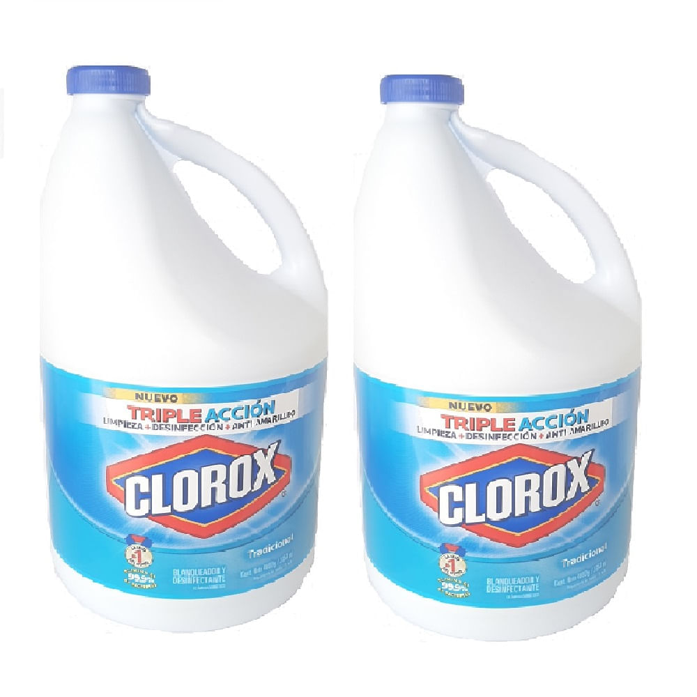 Ml A Galones Lejia Clorox Triple Acción Pack x 2 galones x 3759 ml. - Oechsle