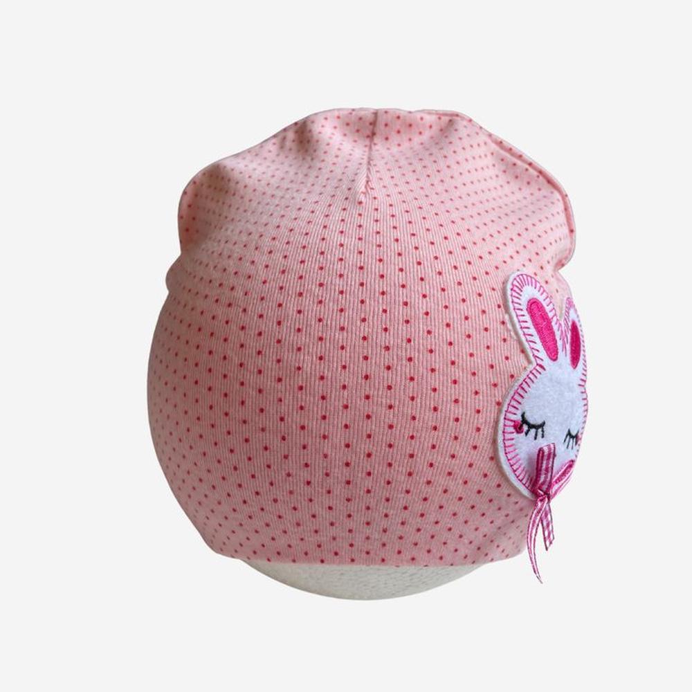 Beanie de Algodón Conejita para Bebé 2 a 9 meses - Rosado