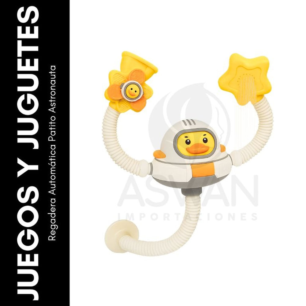 Regadera Automática Patito Astronauta Amarillo Regadera Automática Patito Astronauta Amarillo