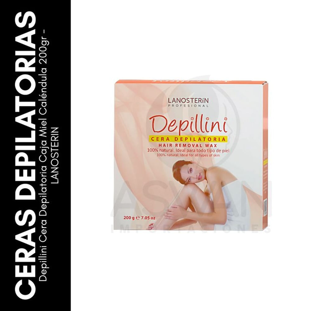 Depillini Cera Depilatoria Caja Miel Caléndula 200gr - LANOSTERIN