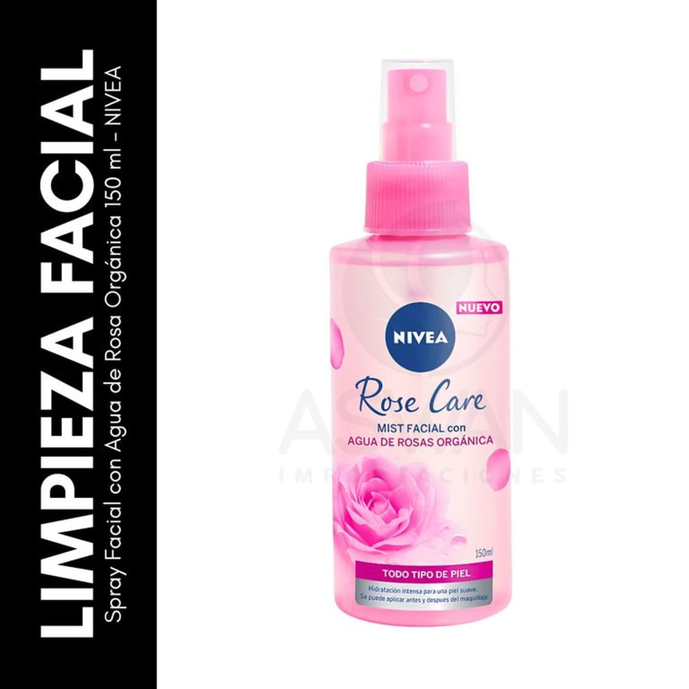 Spray Facial con Agua de Rosa Orgánica 150 ml  NIVEA