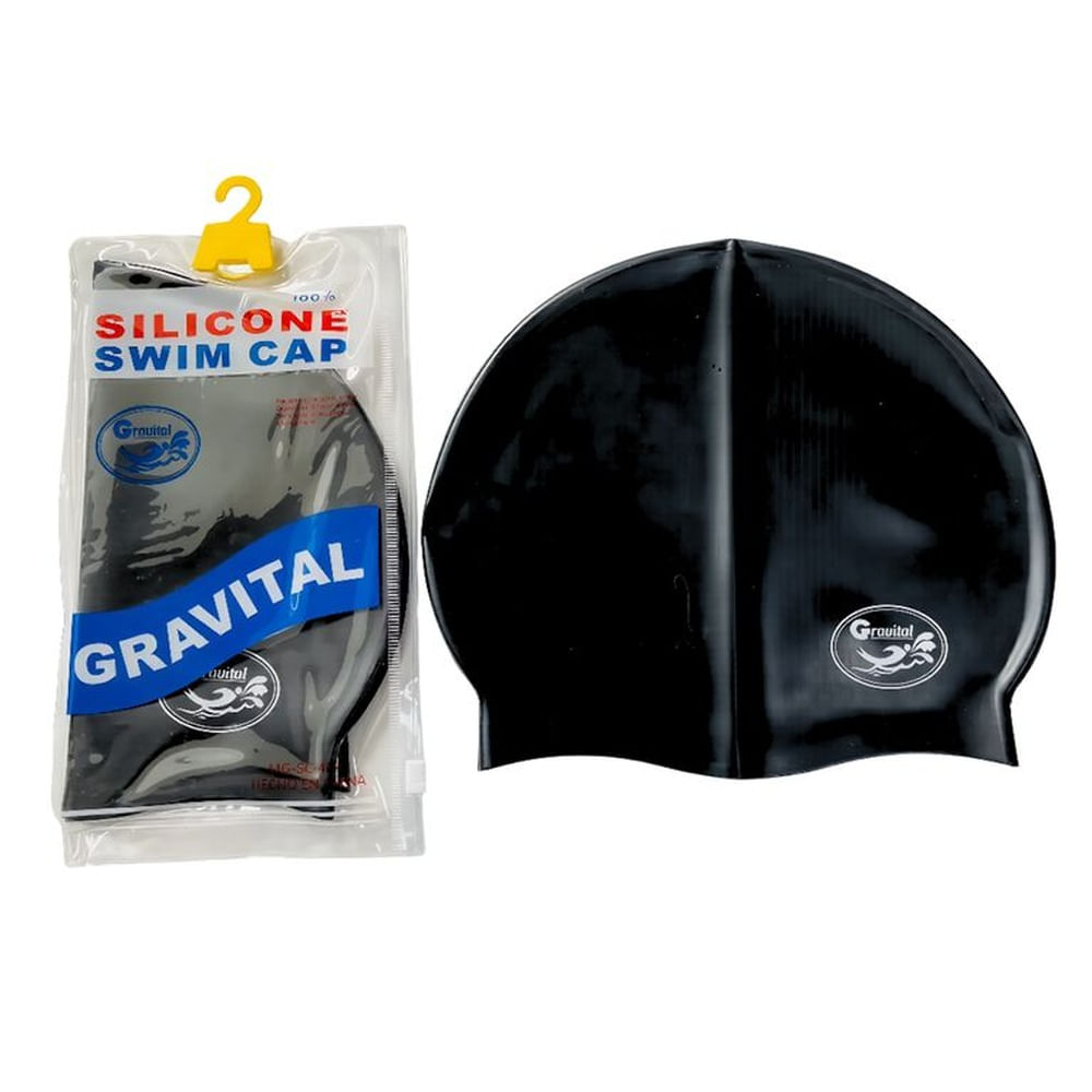 Gorro De Silicona De Natación Para Niños Negro - GRAVITAL Negro Gorro De Silicona De Natación Para Niños Negro - GRAVITAL Negro