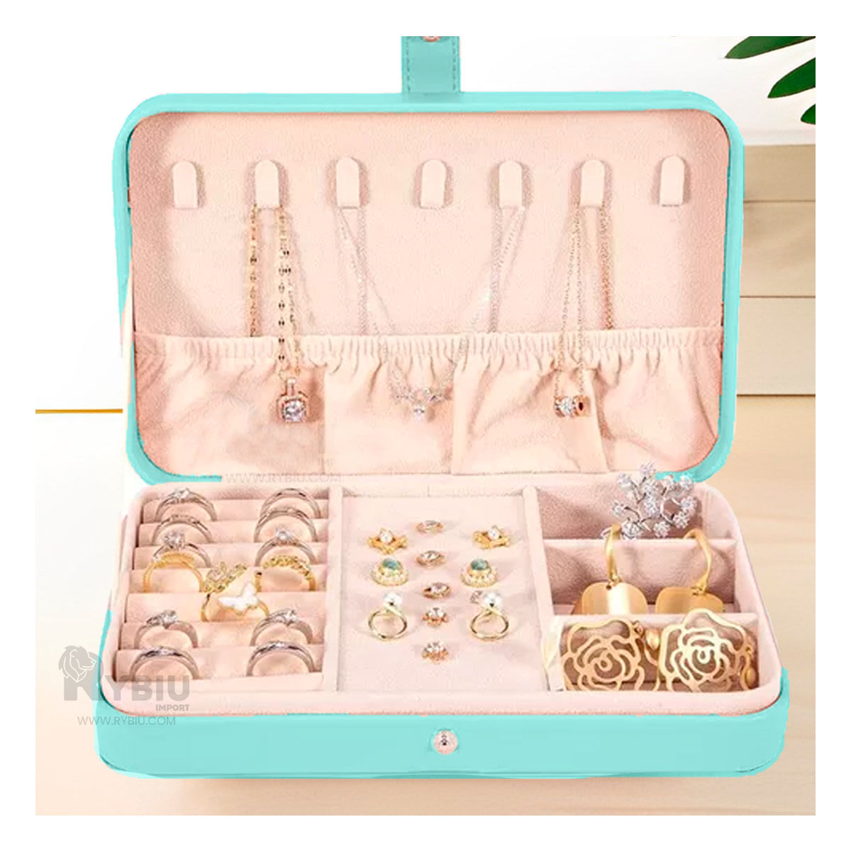 Organizador de Joyas en Celeste Y+Agendita