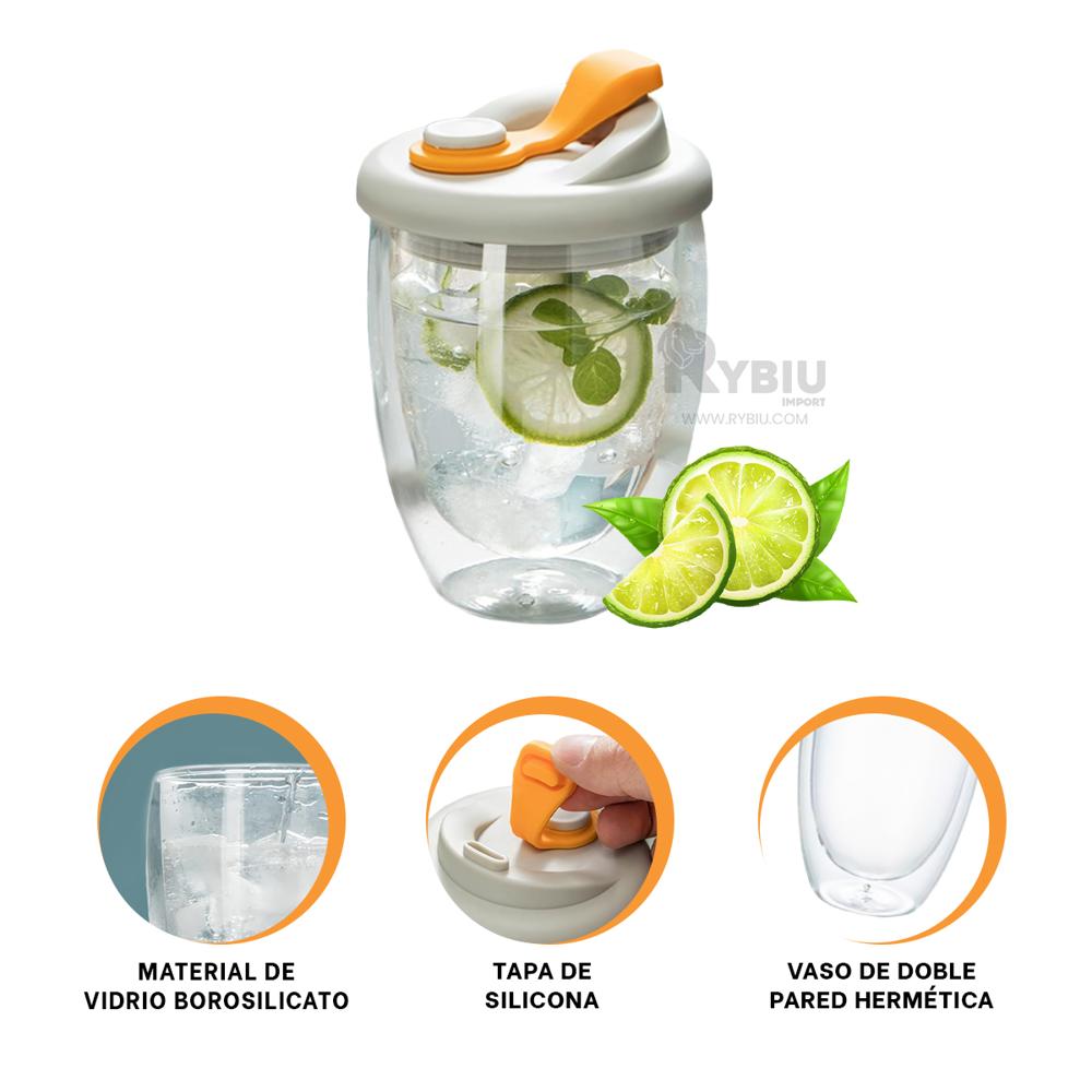 Envase Pequeño en Naranja 350ml Y+Banderitas Adhesivas