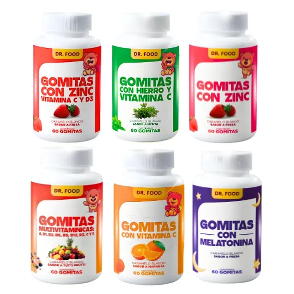 Gomitas Masticables Sabor Tutti Frutti Multivitaminico 60 gomitas