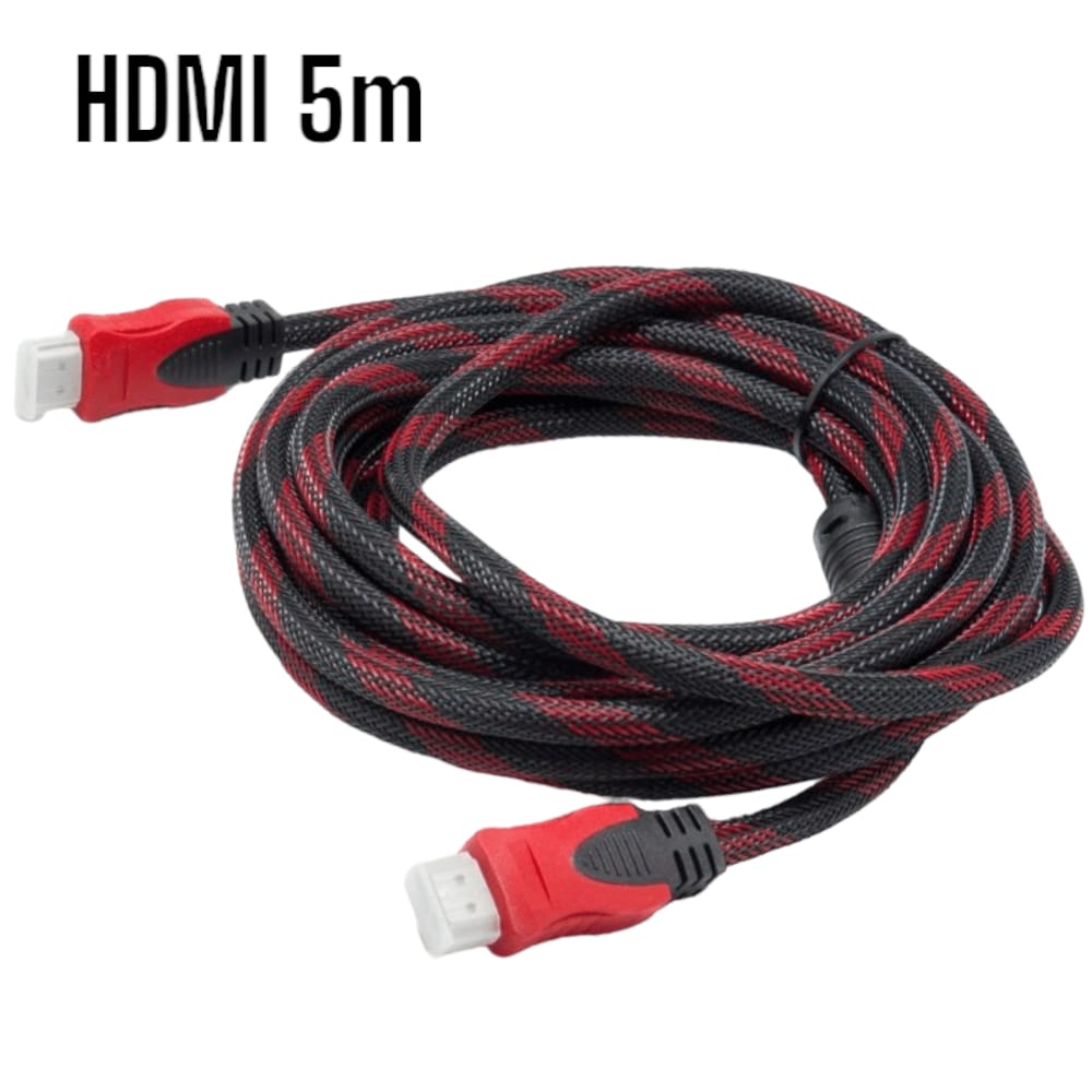 Cable HDMI-HDMI con Filtro 5m 5metros Full HD 3D V14 Enmallado Cable HDMI-HDMI con Filtro 5m 5metros Full HD 3D V14 Enmallado